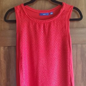 Apt 9 Sequin Tunic Red Tank in Small